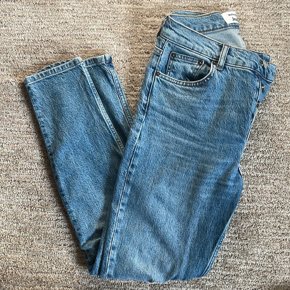 Reformation Serena High Rise Jean in Maya Wash Sz 27